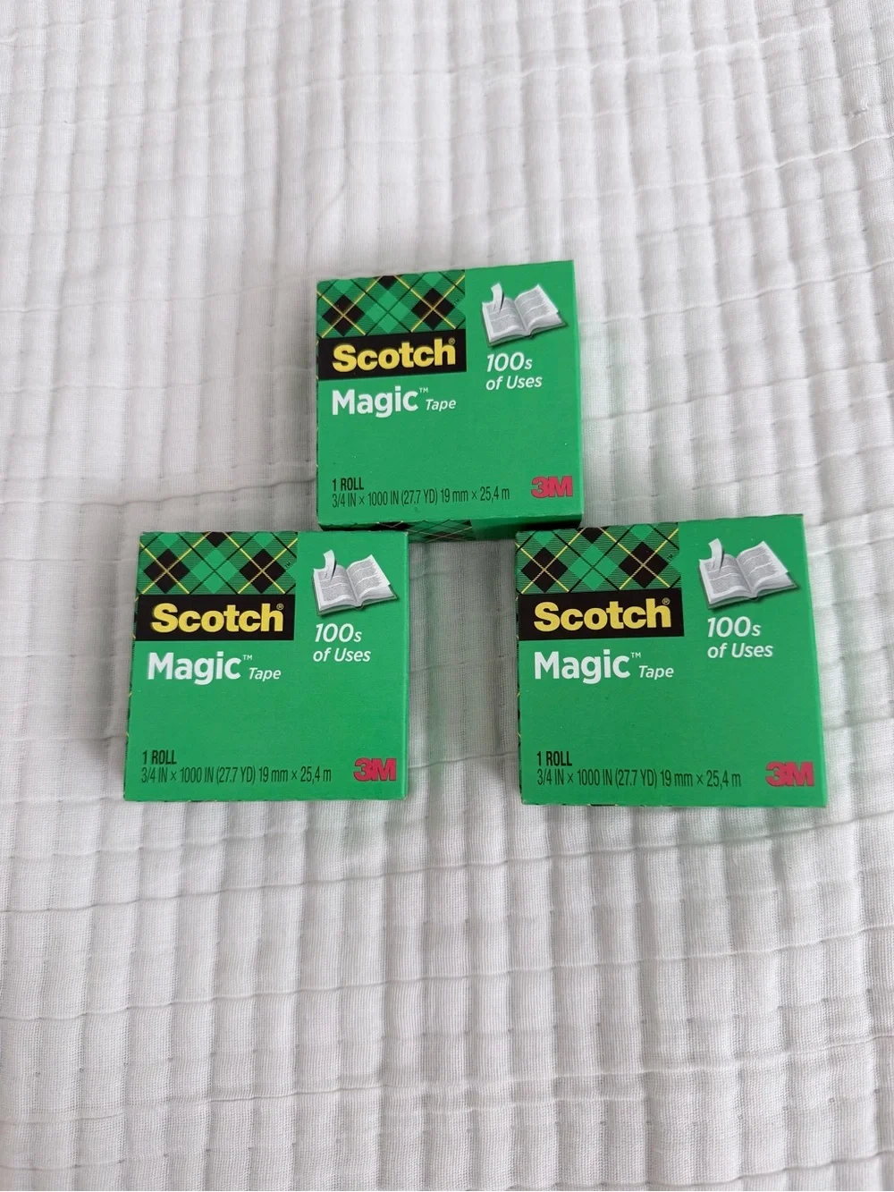 New Unopened Scotch Magic Tape 3-Pack